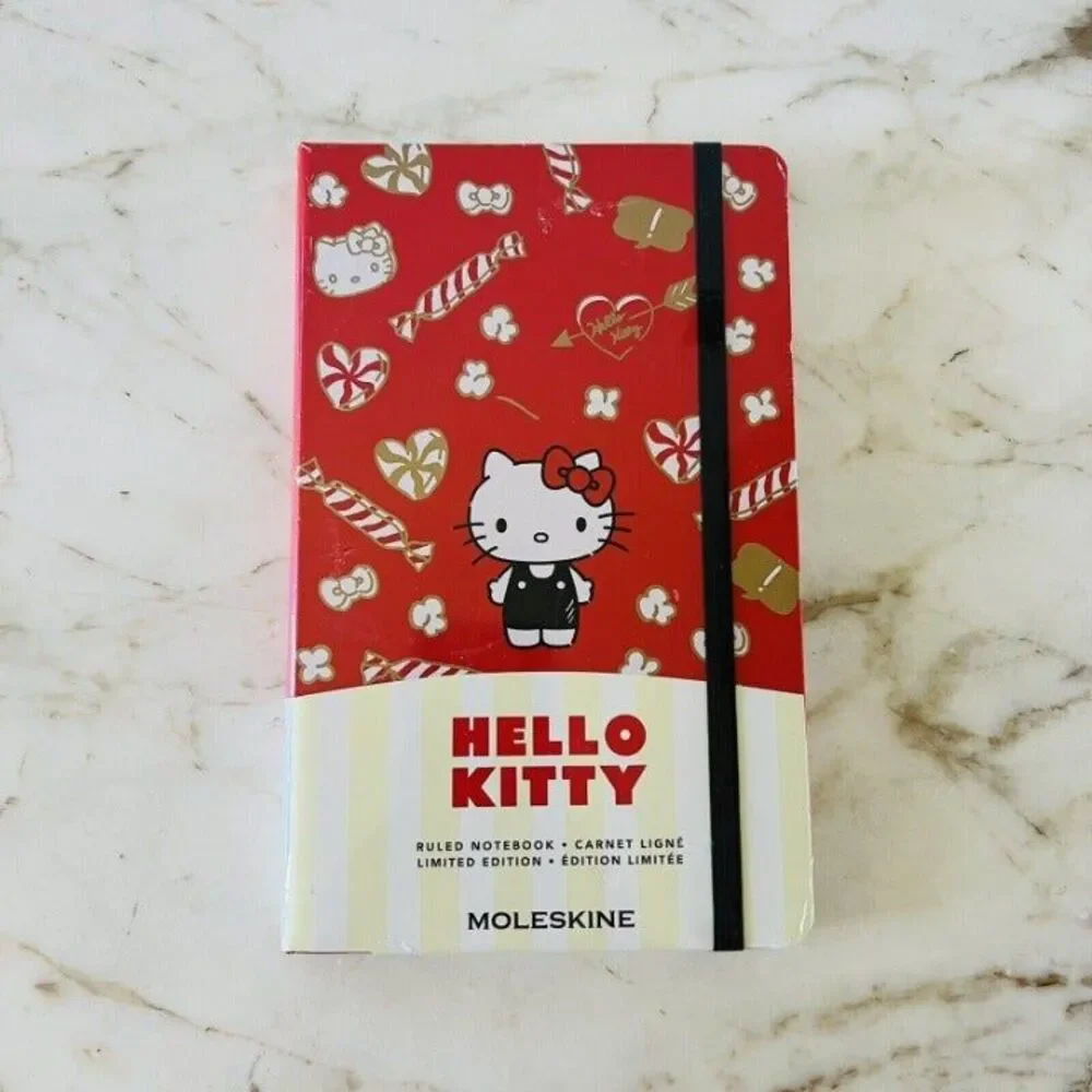 MOLESKINE Limited Edition Hello Kitty Notebook, Red, Ruled, Hard Cover